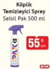 SELSİL PAK KÖPÜK TEMİZLEYİCİ SPREY 500 ML SELSİL PAK KÖPÜK TEMİZLEYİCİ SPREY 500 ML